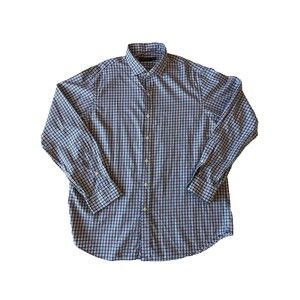 Polo Ralph Lauren Shirt Mens XL Madras Plaid Button Down‎ Long Sleeve Blue